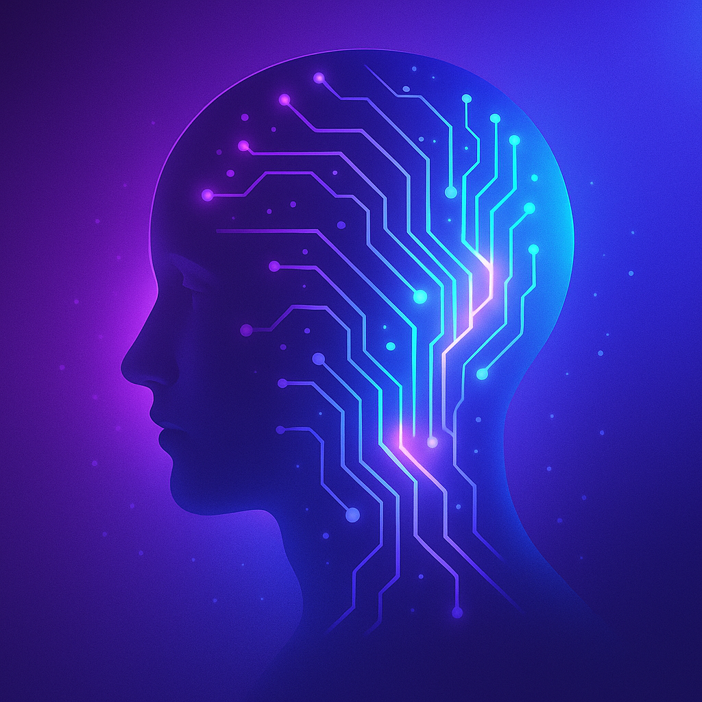 Futuristic digital marketing illustration